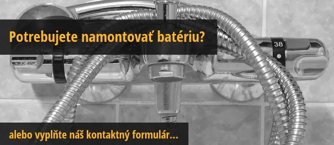 montáž a výmena vodovodnej batérie