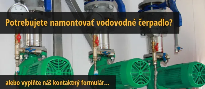 vodovodne čerpadlo montáž